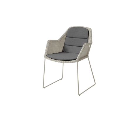 Breeze Stuhl inkl. Kissen von Cane-line - Sand / Grey - Cane-line Natté - Jacobsen Plus