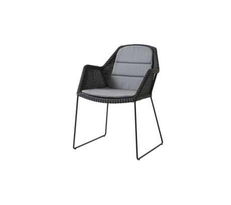 Breeze Stuhl inkl. Kissen von Cane-line - Schwarz / Grey - Cane-line Natté - Jacobsen Plus