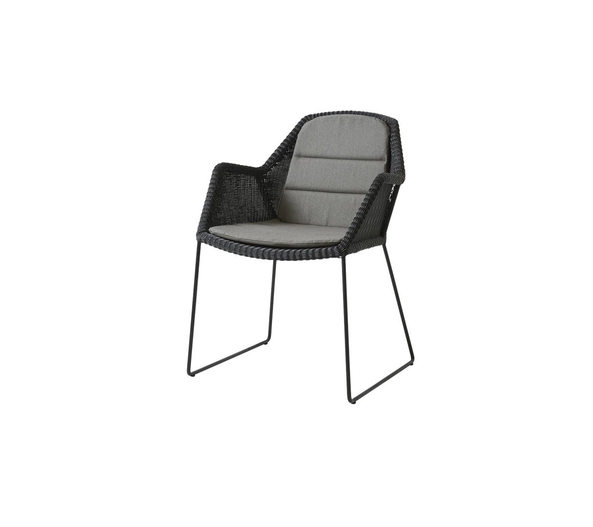 Breeze stol inkl. hynde fra Cane-line - Black / Taupe - Cane-line Natté - Jacobsen Plus
