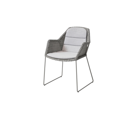 Breeze Stuhl inkl. Kissen von Cane-line - Taupe / Hellgrau - Cane-line Natté - Jacobsen Plus