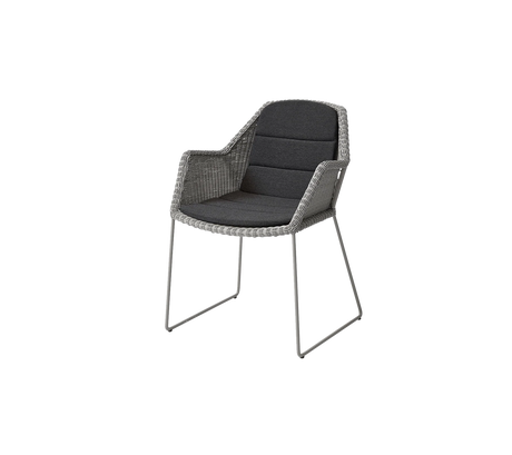 Breeze Stuhl inkl. Kissen von Cane-line - Taupe / Black - Cane-line Natté - Jacobsen Plus