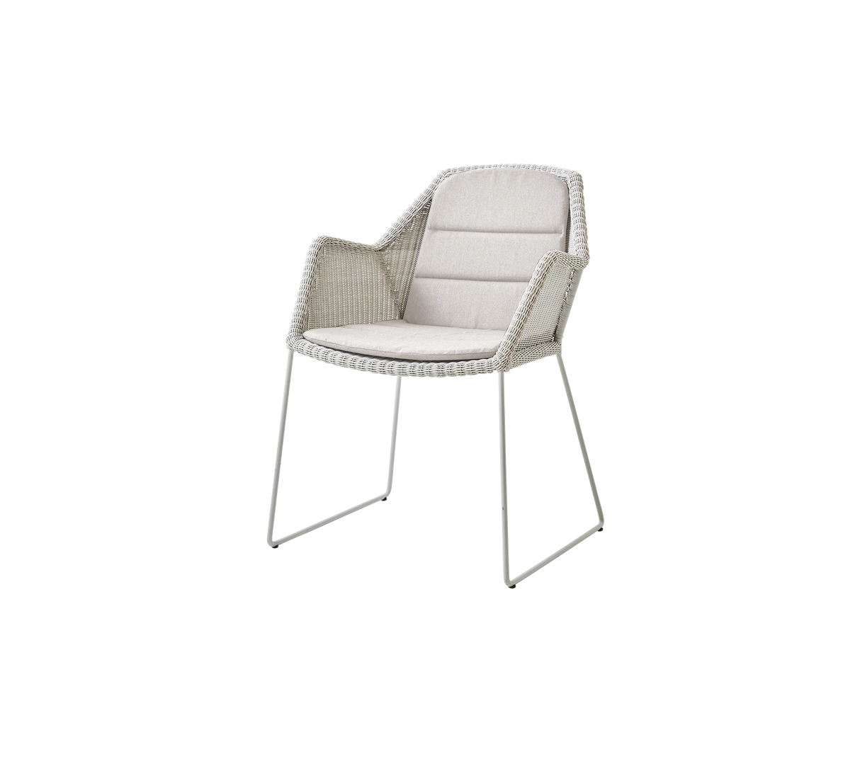Breeze stol inkl. hynde fra Cane-line - White grey / Sand - Cane-line Natté - Jacobsen Plus