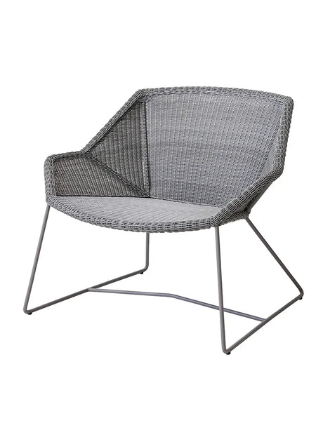 Breeze Lounge-Sessel von Cane-line - Hellgrau / Kein Kissen - Jacobsen Plus