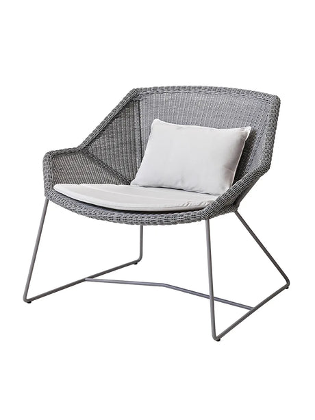 Breeze Lounge-Sessel von Cane-line - Hellgrau / White, Cane-line Natté - Jacobsen Plus