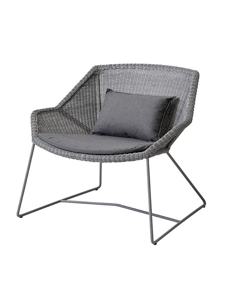 Breeze Lounge-Sessel von Cane-line - Hellgrau / Grau, Cane-line Natté - Jacobsen Plus