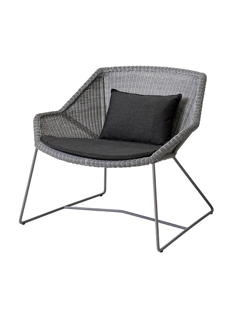 Breeze Lounge-Sessel von Cane-line - Hellgrau / Schwarz, Cane-line Natté - Jacobsen Plus