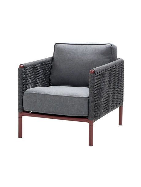Encore Lounge-Sessel, Soft Rope von Cane-line - Bordeaux-Dunkelgrau - Jacobsen Plus