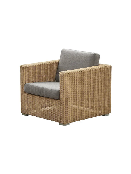 Chester Lounge-Sessel von Cane-line - Natürlich / Taupe, Cane-line Natté inkl. QuickDry - Jacobsen Plus