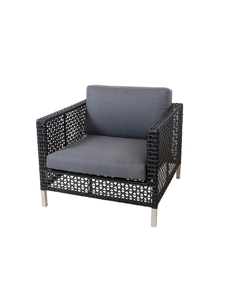 Connect Lounge-Sessel, black/antracite von Cane-line - Grau, Cane-line Natté - Jacobsen Plus