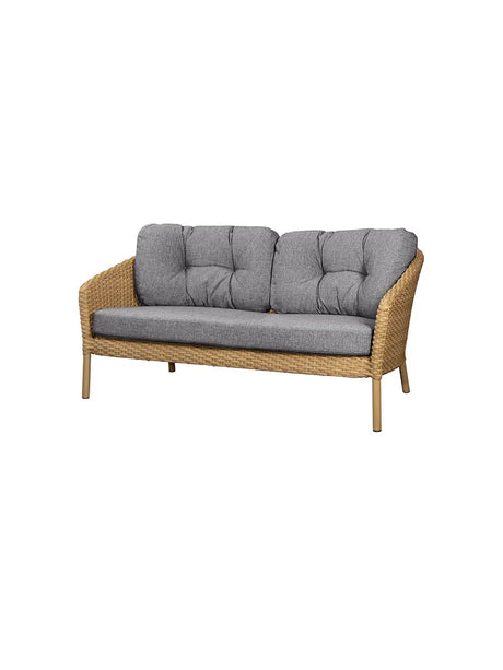 Ocean 2-Pers. Sofa, Flat Weave von Cane-line - Dunkelgrau - Jacobsen Plus