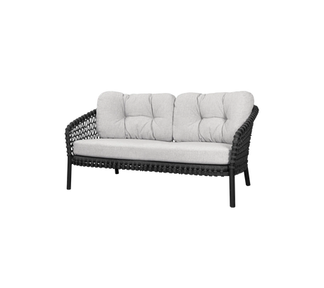 Ocean large 2-pers. sofa, soft rope fra Cane-line - Light brown -Cane-line Wove w/QuickDry & Airflow - Jacobsen Plus