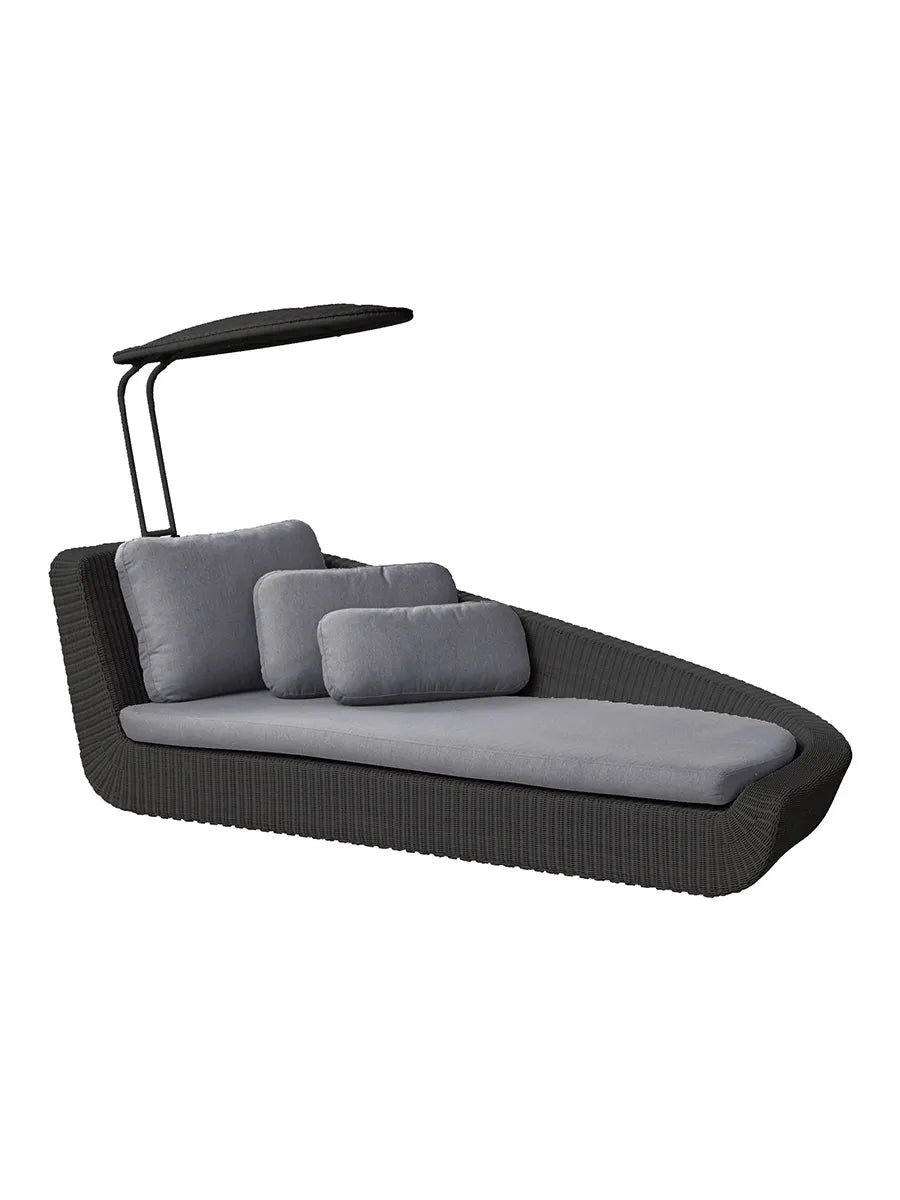 Savannah Daybed, venstre fra Cane-line - Grå, Cane-line Natte hynde - Jacobsen Plus