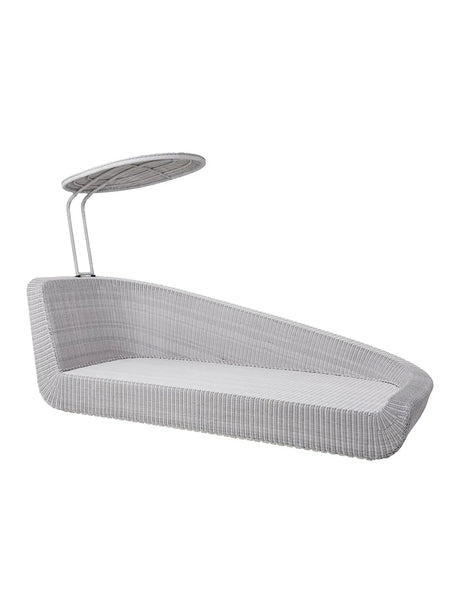 Savannah Daybed, venstre i hvid/grå fra Cane-line - 1 - Jacobsen Plus