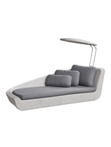Savannah Daybed, højre i hvid/grå fra Cane-line - Grå, Cane-line Natte hynde - Jacobsen Plus