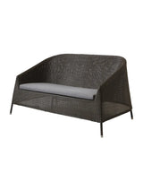 Kingston 2-Pers. Loungesofa von Cane-line - Mocca / Grau, Cane-line Natté - Jacobsen Plus