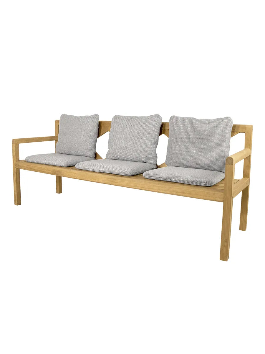 Grace 3 pers. Bænk fra Cane-line - Light grey - Jacobsen Plus