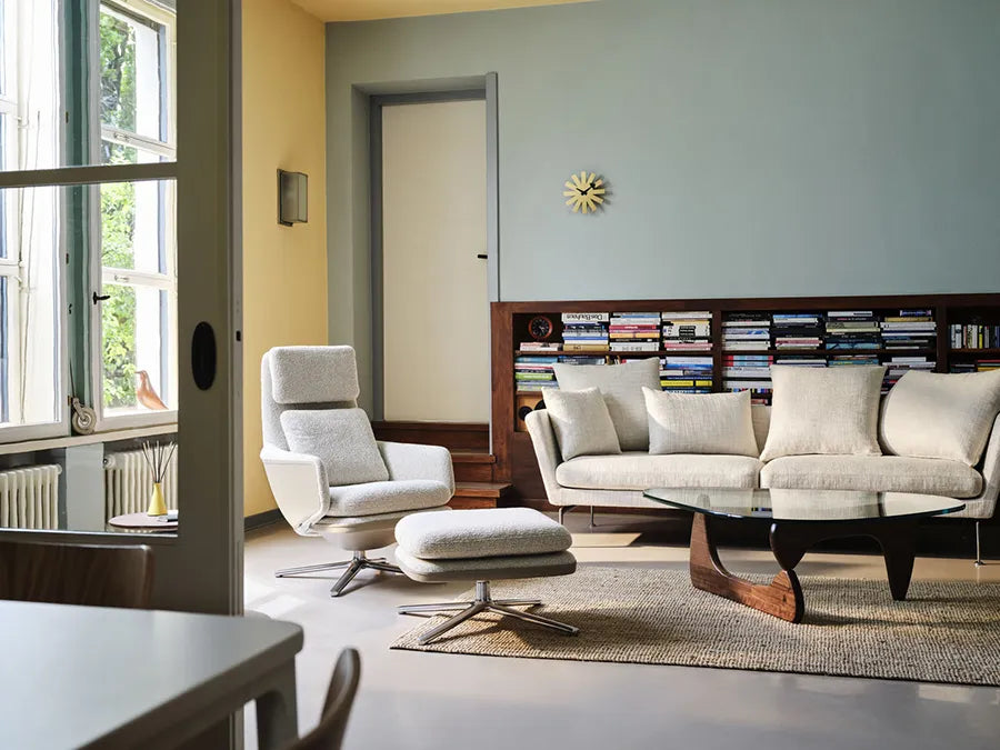 Grand Relax Lænestol inkl. Fodskammel, grey/beige fra Vitra - 2 - Jacobsen Plus