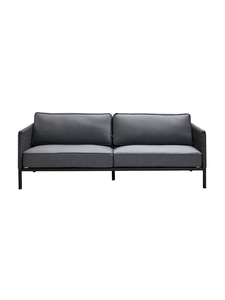 Encore 3-Pers. Sofa von Cane-line - Lava Grau-Dunkelgrau - Jacobsen Plus