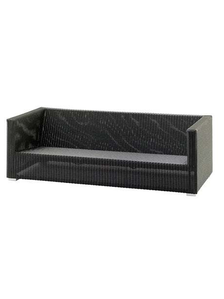Chester 3-Personen Lounge Sofa von Cane-line - Graphit / Kein Kissen - Jacobsen Plus