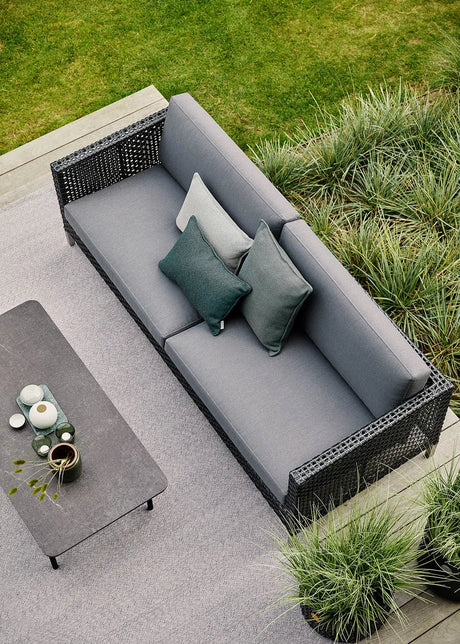Connect 3 personers Sofa, black/antracite fra Cane-line - 1 - Jacobsen Plus