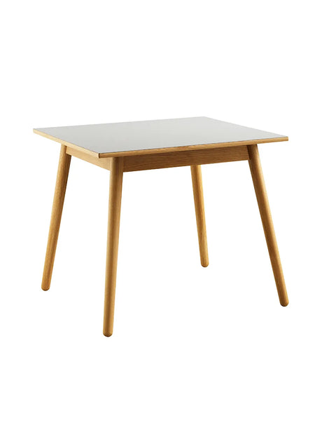 C35A Tisch von FDB Møbler - Lackierte Eiche / Graues Linoleum - Jacobsen Plus
