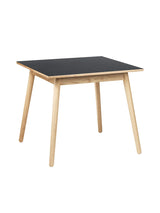 C35A Bord fra FDB Møbler - Matlakeret eg / Mørk grå linoleum - Jacobsen Plus