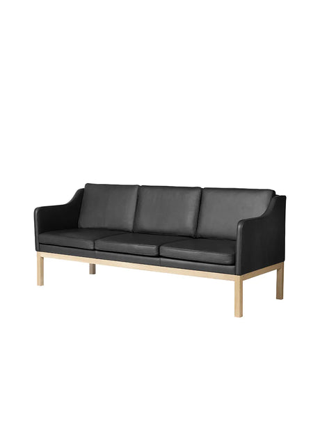 L43 MK46 Sofa, schwarz Leder von Mogens Koch - 3 - Jacobsen Plus