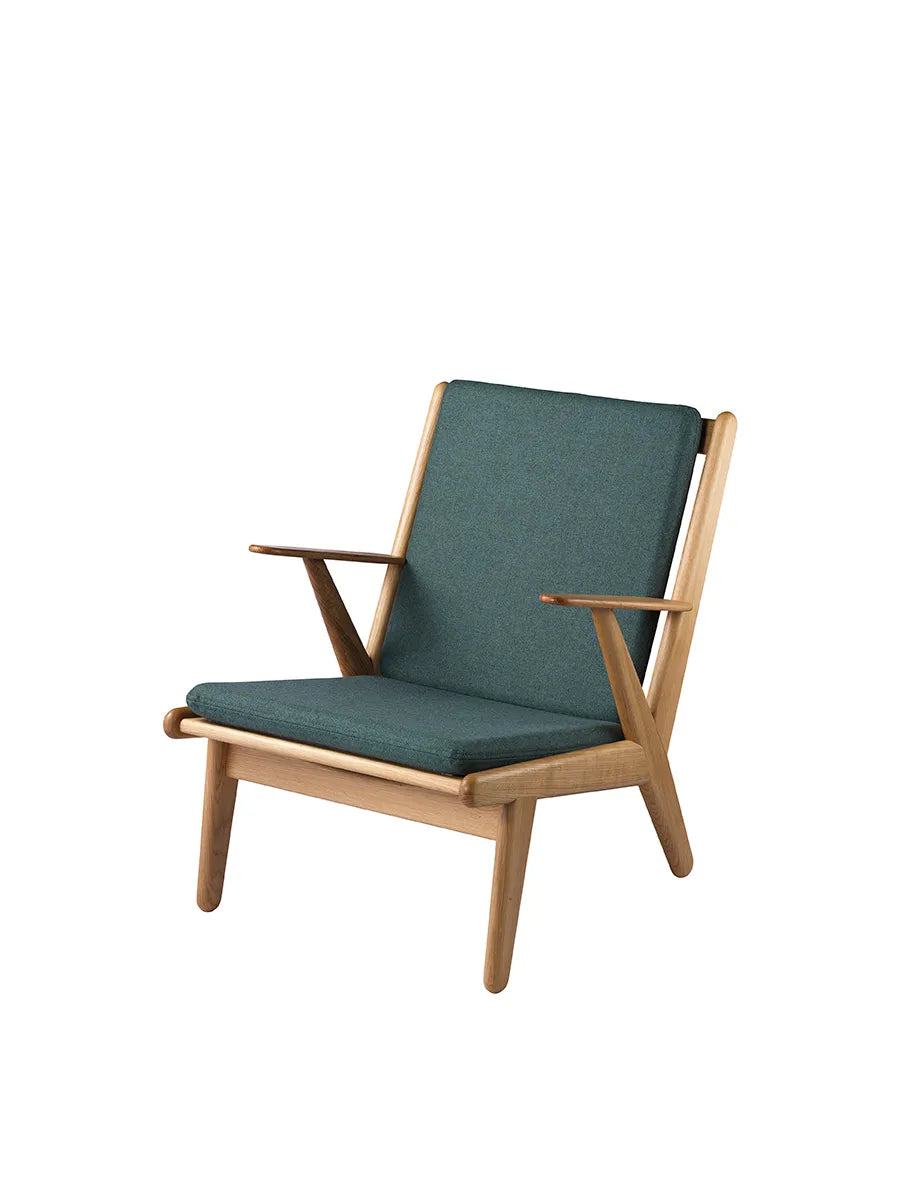 J53 Lænestol fra FDB Møbler - MLF - Camira - Green/Greenfor (32) - Jacobsen Plus