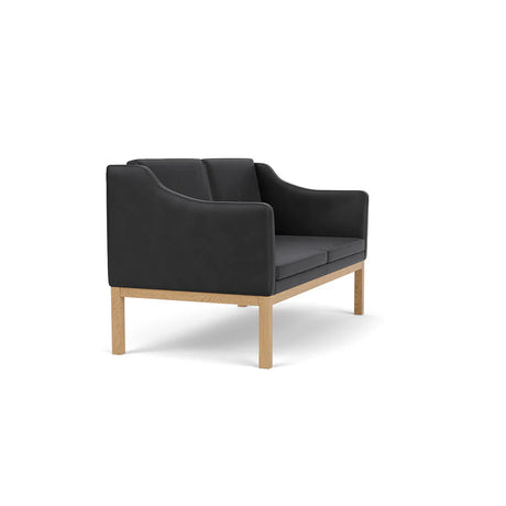 L45 MK154 2 pers. Sofa, Schwarz Leder von Mogens Koch - 2 - Jacobsen Plus