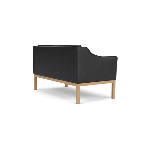 L45 MK154 2 pers. Sofa, Schwarz Leder von Mogens Koch - 3 - Jacobsen Plus