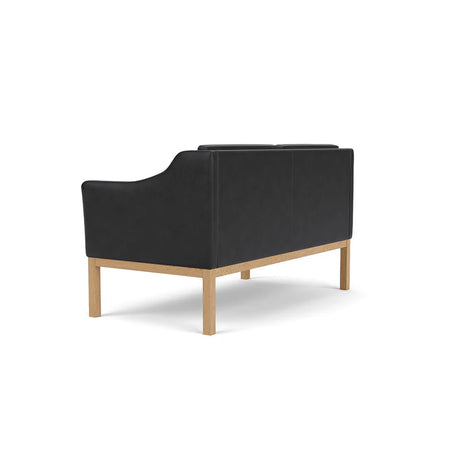 L45 MK154 2 pers. Sofa, Schwarz Leder von Mogens Koch - 5 - Jacobsen Plus