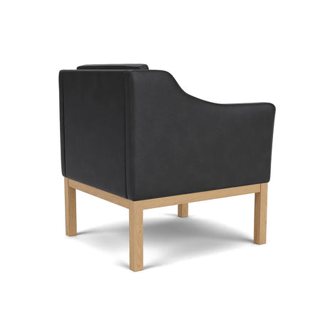 L46 MK155 Sessel, Schwarz Leder von Mogens Koch - 3 - Jacobsen Plus