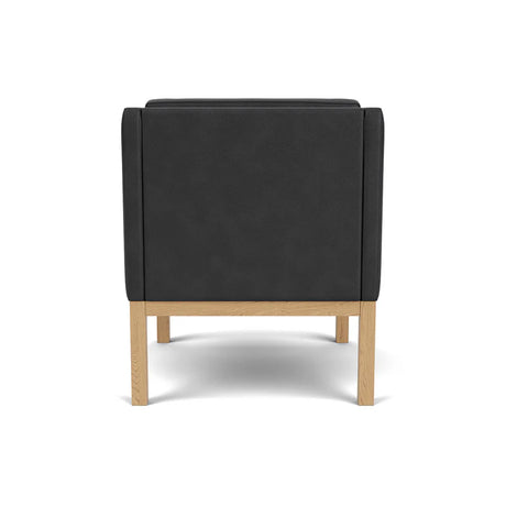 L46 MK155 Sessel, Schwarz Leder von Mogens Koch - 4 - Jacobsen Plus