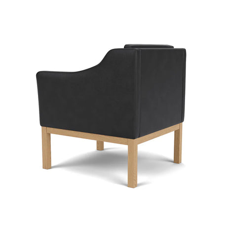 L46 MK155 Sessel, Schwarz Leder von Mogens Koch - 5 - Jacobsen Plus