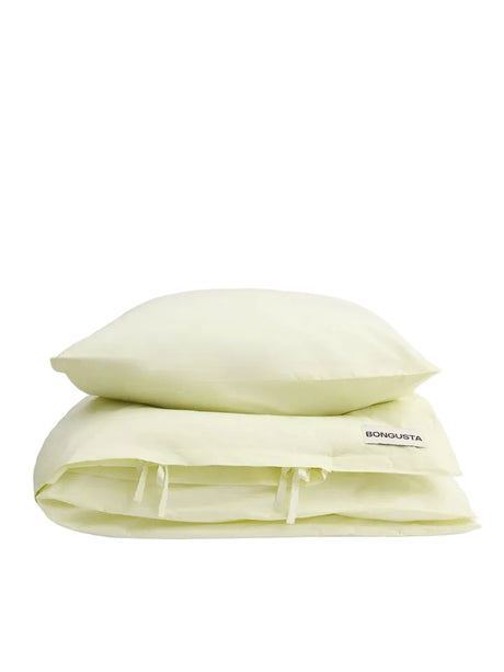Bongusta - Percale sengetøj, 140x200/60x63 cm, Lemon sorbet - Jacobsen Plus