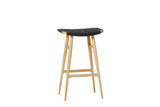 Freja Barhocker, Eiche, Leather Stripe Saddle Black von Stellar Works - 1 - Jacobsen Plus