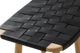Freja Barhocker, Eiche, Leather Stripe Saddle Black von Stellar Works - 5 - Jacobsen Plus