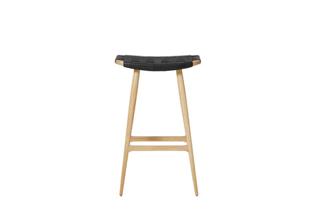 Freja Barhocker, Eiche, Leather Stripe Saddle Black von Stellar Works - 4 - Jacobsen Plus