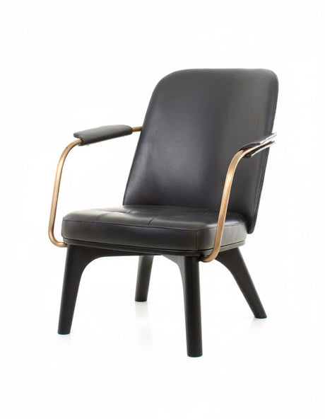 Utility Lounge Chair Oak Onyx Caress 1509 von Stellar Works - 1 - Jacobsen Plus