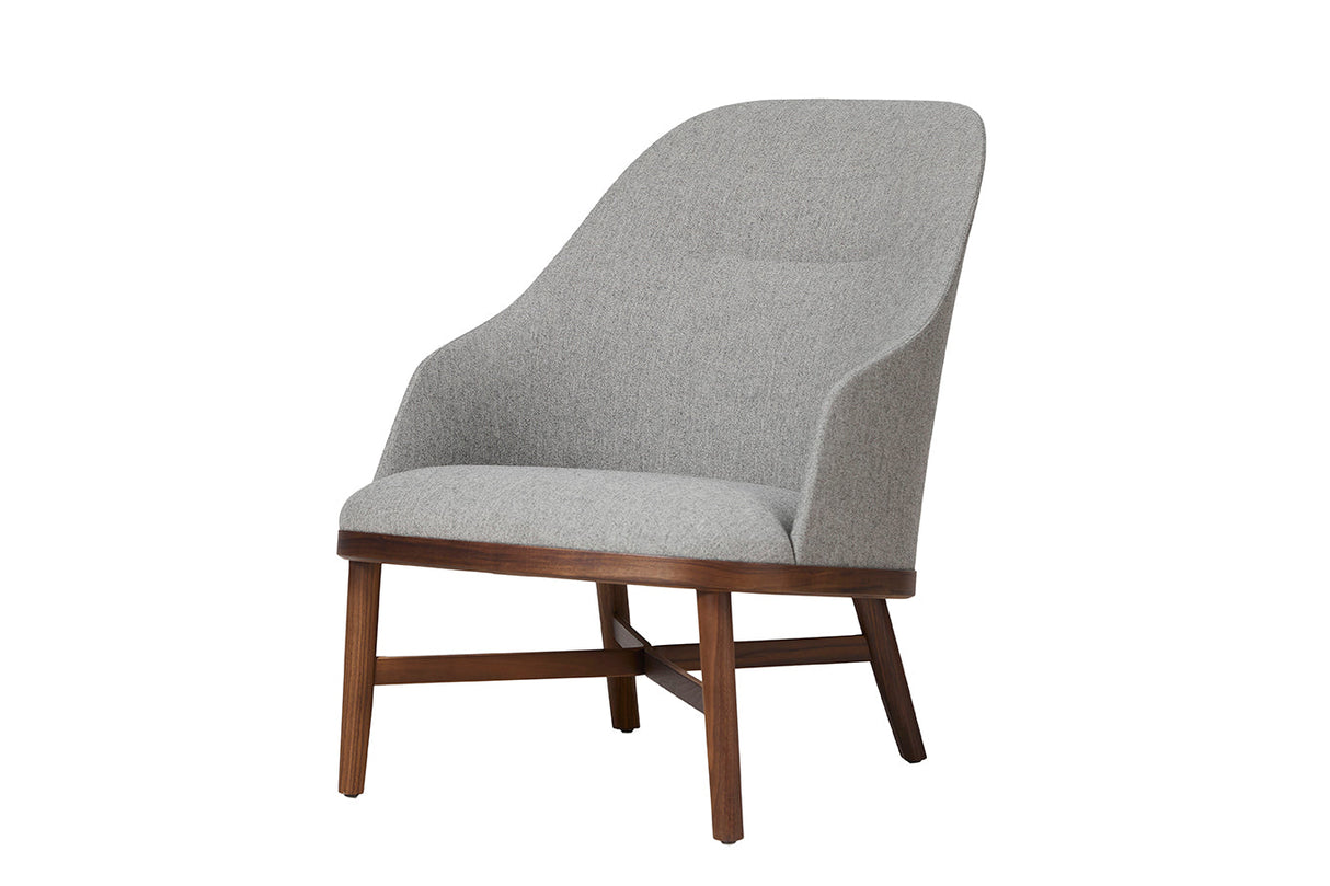Bund Lounge-Sessel, Walnuss, Melange Nap 111 von Stellar Works - 1 - Jacobsen Plus
