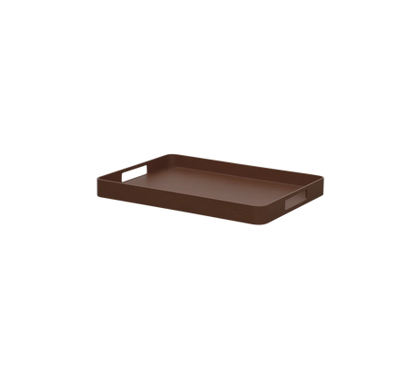 Club serveringsbakke rektangulær medium, fra Cane-line - Desert red - Jacobsen Plus