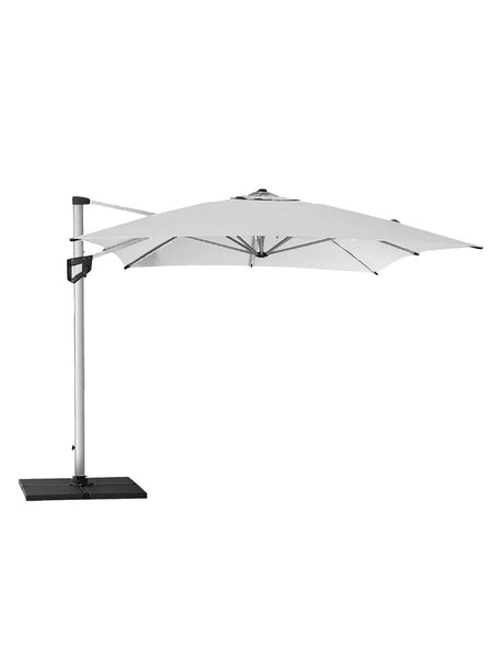Hyde Luxe Sonnenschirm, 3x4 m inkl. Fuß von Cane-line - Staubiges Weiß - Jacobsen Plus