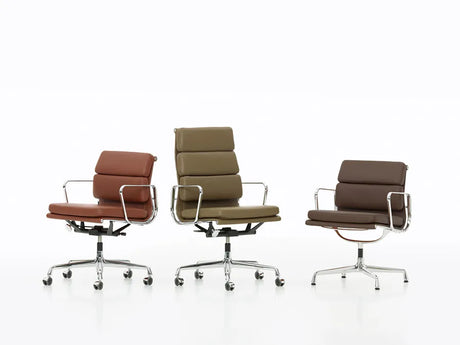 Soft Pad Chair EA 217 Bürostuhl, schwarzes Leder/Chromgestell von Vitra - 5 - Jacobsen Plus