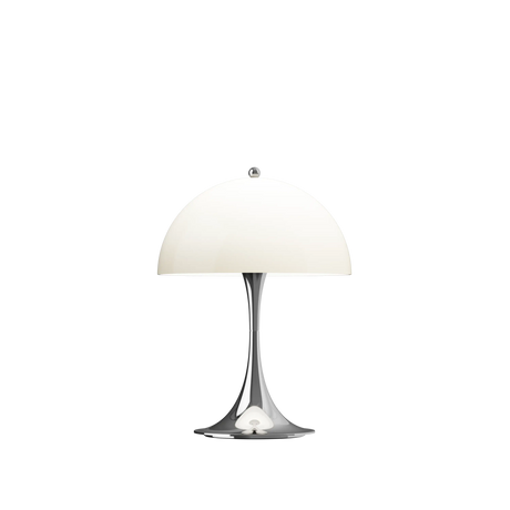 Panthella 250 Tragbare Tischleuchte, Chrom Opal Beige von Verner Panton - Jacobsen Plus