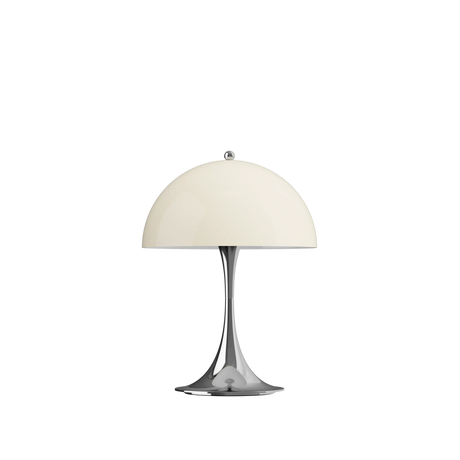 Panthella 250 Tragbare Tischleuchte, Chrom Opal Beige von Verner Panton - 3 - Jacobsen Plus