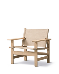 The Canvas Chair, hell geölte Eiche, Natur Canvas von Børge Mogensen