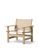 The Canvas Chair, hell geölte Eiche, Natur Canvas von Børge Mogensen