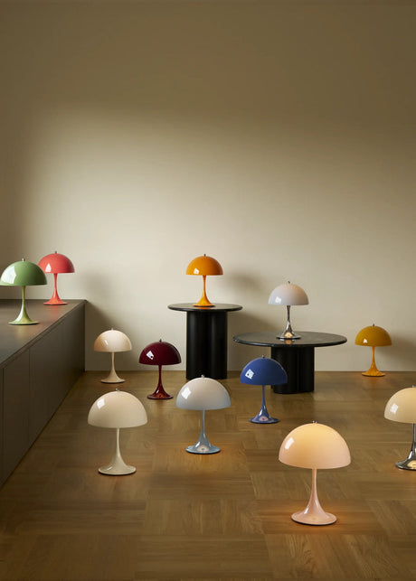 Panthella 250 tragbare Tischleuchte, Opalblau von Verner Panton - 2 - Jacobsen Plus