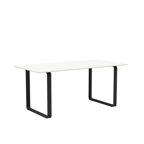 70/70 Bord fra Muuto - 170 x 85 cm / White Laminate Plywood Anthracite Black - Jacobsen Plus