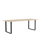 70/70 Tisch von Muuto - 225 x 90 cm / Eichenfurnier-Sperrholz Anthrazitschwarz - Jacobsen Plus